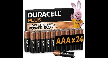Duracell Plus AAA - alkaline batterijen - 1,5V, LR03 - 24 stuks