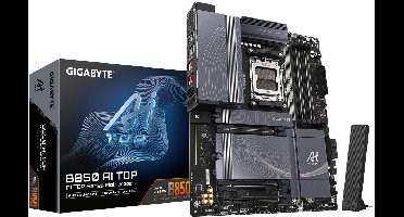Gigabyte B850 AI TOP - Moederbord - ATX - Socket AM5 - AMD B850 - DDR5 - Realtek ALC1220-VB - Wi-Fi 7 - 10 Gigabit Ethernet