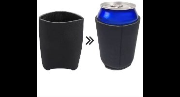 Blikjeskoeler - Drankkoeler - Thermohoes - Koelhoudhoes - Zwart - Fleskoeler - 2 stuks - Bierkoeler - Koelzak