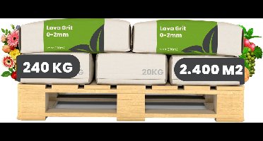 Lavagruis uit Eifel Oergesteente (240kg, 2400m2) - Lavakorrels - Lavameel - Bodemverbeteraar - Lava Meel - Met Silicium - Grof Lavameel 0-2mm - Organifer