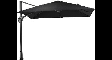 Garden Impressions Zweefparasol Hawaii Deluxe 300x300 - donker grijs - zwart