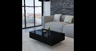 vidaXL - Salontafel - hoogglans - zwart