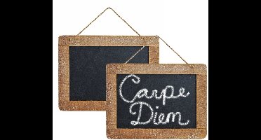 G. Wurm Memo krijtbordje - Houten schoolbordje van 29 x 21 cm - 2 stuks