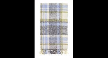 Plaid Portree Grijs Lichtblauw - Merino lamswol - 140x185 - Bronte by Moon Scotland