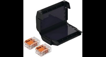 CellPack 407860 EASY-PROTECT/222 Gelbox voor verbindingsklemmen Flexibel: 0.2-4 mm² Massief: 0.2-4 mm² 1 stuk(s) Zwart