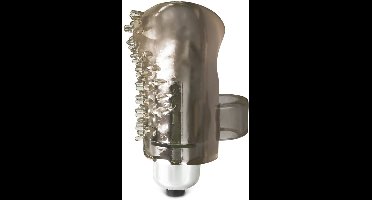 Vibrerende Vingerstimulator – Zwart – Mini Vinger Vibrator met Nopjes – Waterdicht & Discreet