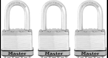 Master Lock Hangslot Excell 52 mm staal 3 st M5EURTRILF