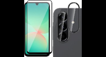 Screenprotector & Camera Protector geschikt voor Samsung Galaxy A17 5G / A26 - Volledig Dekkend Glas