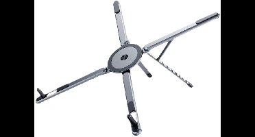 laptopstandaard - verstelbaar - geschikt voor gebruik op kantoor of thuis - draagbaar - aluminiumlegering - verhogingsstandaard - inclusief steunframe - geschikt voor 4,7 inch en groter - donkergrijs