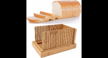 Verstelbare Broodsnijder - Opvouwbaar Snijapparaat voor Perfecte Sneetjes - Variabele Snijdikte - Ruimtebesparend Design - Geschikt voor Diverse Broodsoorten - Keuken Hulpmiddel met Duurzaam Mes