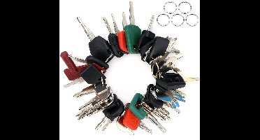 Nordivar - Sleutelset voor Bouwmachines 42-delig - Graafmachinesleutelset - Contactsleutelset - Multifunctionele Sleutel met 9 maten - Geschikt voor Cat, Komatsu, Kubota, Hitachi, Takeuchi, Caterpillar, Kobelco, Volvo, Bobcat