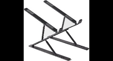 Inklapbare Laptopstandaard Aluminium - Verstelbare Hoogte voor Betere Houding en Koeling - Universeel voor 10-15.6 inch Laptops en Tablets (Zwart)