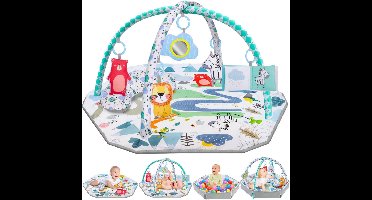 RVV® Speelgoedkleed Baby met Boog - Babygym - Babykleed - 6 in 1 - ‎39 x 39 x 14