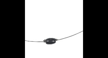 Glamour - Halsketting - Handgemaakte Ketting - Edelstaal - Gun Metal - Diabolo - 44 cm.