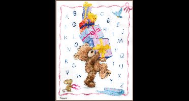 Vervaco - Telpakket kit - 22 x 30cm - Popcorn Ooh, …kadootjes - PN-0146941 - Popcorn the Bear