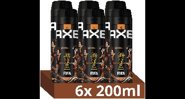 AXE - Deodorant Bodyspray - Dark Temptation FIFA Limited Edition XL - 6 x 200 ml