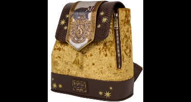 LOUNGEFLY Exclusive Harry Potter Hufflepuff Banner Velvet Backpack