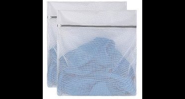2 stuks - Waszakken - Waszakken voor wasgoed - Waszak groot - Opbergtas - 60 x 60 cm - Geschikt voor wasmachines en organisatie - wit