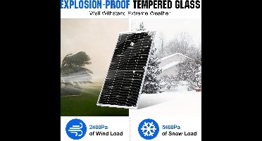 Transparante Zonnepanelen – Solar Panel – Zonne-energie Paneel – Zonnecel – Photovoltaïsch Paneel – 2x 120W 18V – Bifaciaal Hoog Rendement – Eenvoudige Installatie