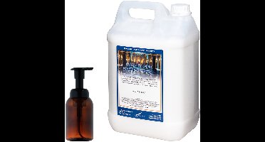 Zeepdispenser 300 ml amber bruin met pomp + Hairconditioner Hammam Herbal 5 liter