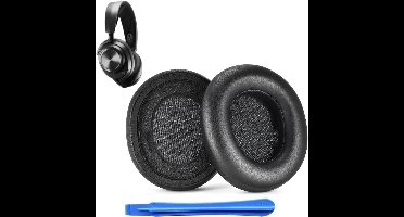 Cosensi - Oorkussens voor Draadloze Hoofdtelefoon - Zachter Lederen Vervanging - Zwart - Duurzaam en Comfortabel - Verbeter uw Luisterervaring