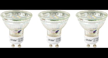 LED line LED Spot GU10 - 1W (vervangt 6W) - 80lm - Ø50mm - 230V - Energiezuinig - 3 stuks