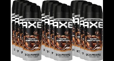 Axe - Deodorant Spray - 72hrs Anti Sweat - Dark Temptation - 150 ml - Voordeelverpakking - 12 stuks