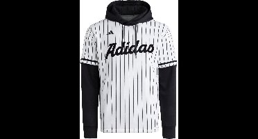 adidas Performance adidas Dugout Pinstripe Shirt met Capuchon - Heren - Wit