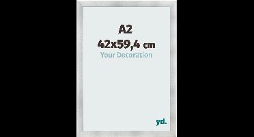 Your Decoration - Fotolijst A2 42x59,4 cm - MDF - Aluminium Geborsteld - Pisa