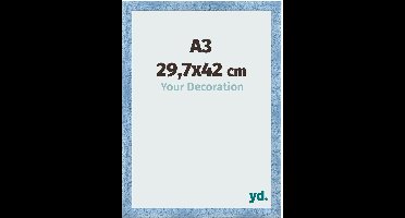 Your Decoration - Fotolijst A3 29,7x42 cm - MDF - Helder Blauw Geveegd - Pisa