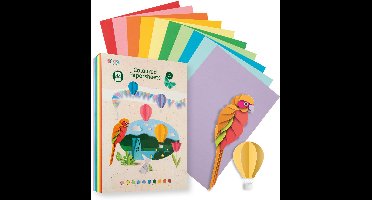 Gekleurd Papier 500pcs - 80 grams - Knutselpapier - A4 formaat - Vouwpapier - Knutselfeestjes - 10 verschillende kleuren - Knutselen voor Kinderen en Volwassenen - Joya Creative