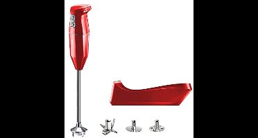 bamix staafmixer set cordless PRO snoerloos, incl. laadstation, Mes, Gaatjesschijf, Gladde schijf van rvs, 250 watt, 3 standen, Made in Switzerland, Rood