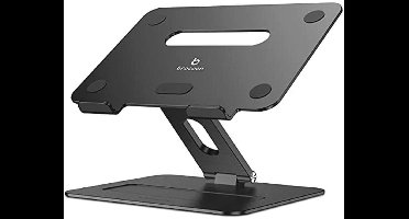 Verstelbare Ergonomische Laptopstandaard voor Bureau - Aluminium Computerhouder met Ventilatie en Geschikt voor 10-17 inch Laptops