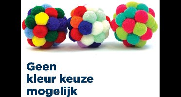 HAPPY PET TABBY PATCH POM POM BAL ASSORTI 4.5X4.5X4.5 CM