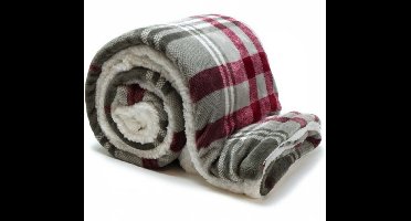 Unique Living Plaid Larsson - 150x200 - Grijs/Rood