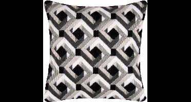 Vervaco - Spansteekkussen kit - Zwart wit - PN-0148243 - Borduren - Borduurpakket - Borduurpakket volwassenen - Borduurpakket kind