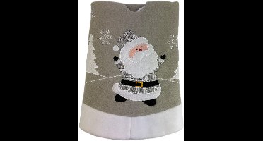 Hi Kerstboomrok - 90 cm - kerstmanmotief - Vilt/Polyester