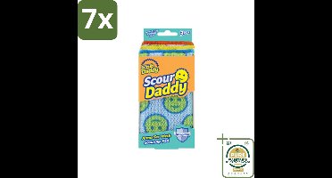 7 x Scrub Daddy Scour Daddy 3 stuks per verpakking - Grootverpakking - Schoonmaken Vaat - Schuurspons - Veranderende Textuur - Hardnekkig Vuil Verwijderen - Afwassen Vaat