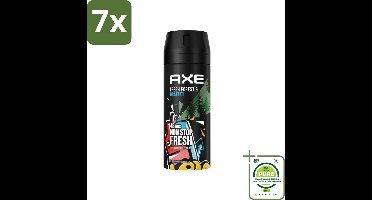 7 x Axe - Deodorant Bodyspray - 48hrs Fresh - Fresh Forest & Graffiti - 150 ml - Grootverpakking - Deodorant - Axe - 48 Uur Bescherming - Frisheid - Citrusgeur
