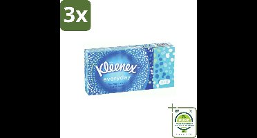 3 x Kleenex - Zakdoekjes - Everyday - 8 Pakjes Zakdoekjes - Grootverpakking - Zakdoekjes - Tissues - Schoonmaak - Reiniging - Vlekken Verwijderen