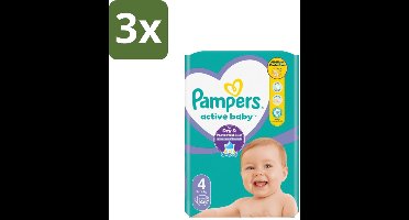 3 x Pampers – Luiers – Active Baby Maat 4 – 46 Luiers - Baby Luier - Baby Droog - Baby Comfort - Baby Nacht - Baby Huid