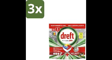 3 x Dreft – Vaatwastabletten – Platinum Plus All-in-One – Lemon – 12 Tabletten - Koffiezetapparaat - Koffiezetapparaat - Koffiezetapparaat