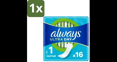 1 x Always – Maandverband – Ultra Normal – 16 Maandverbanden - Maandverband Normaal - Menstruatie Bescherming - Dagelijks Maandverband - Ultra Normaal Maandverband - Droge Maandverband