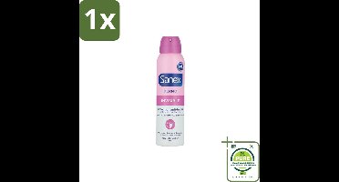 1 x Sanex – Deodorant Spray – Dermo Invisible – 150 ml - Onzezichtbare Deodorant - Deodorant Spray - Transpiratieregulatie - Huidbescherming - Strepenvoorkomend