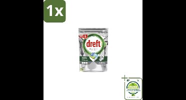 1 x Dreft – Vaatwastabletten – Platinum All-in-One Original – 59 Tabletten - Vaatwastabletten - Vaatwasser - Reiniging - Ontvetting - Zout
