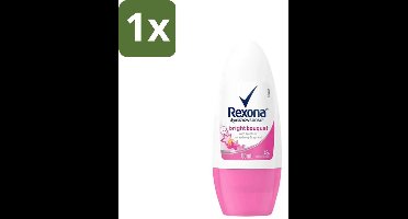1 x Rexona - Bright Bouquet - Deo Roll-on - 50 ml - Deodorant - Zweet - Lichaamsgeur - Bloemige Geur - Frisheid