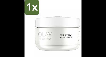 1 x Olay - Regenerist - Nachtcrème - Regenererend - Alle Huidtypes - 50 ml - Nachtcrème - Huidherstel - Jeugdige Uitstraling - Fijne Lijntjes - Rimpels