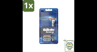 1 x Gillette - Sensor 3 - Scheerset - Glijcomfort - Houder & 6 Navulscheermesjes- Scheermes - Scheren - Scheren Mesjes - Scheren Mes - Scheren Mesjes Set