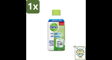 1 x Dettol - Wasmachine Reiniger - Eenmalig Gebruik - 250 ml- Wasmachine Reiniger - Geur En Vuilrestanten - Hygiëne - Wasmachine Reinigen - Residuen Verwijderen