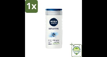 1 x Nivea - Men - Sensitive Douchegel - Hydraterend - 250 ml - Douchegel - Gevoelige Huid - Hydraterend - Verzachtend - NIVEA MEN